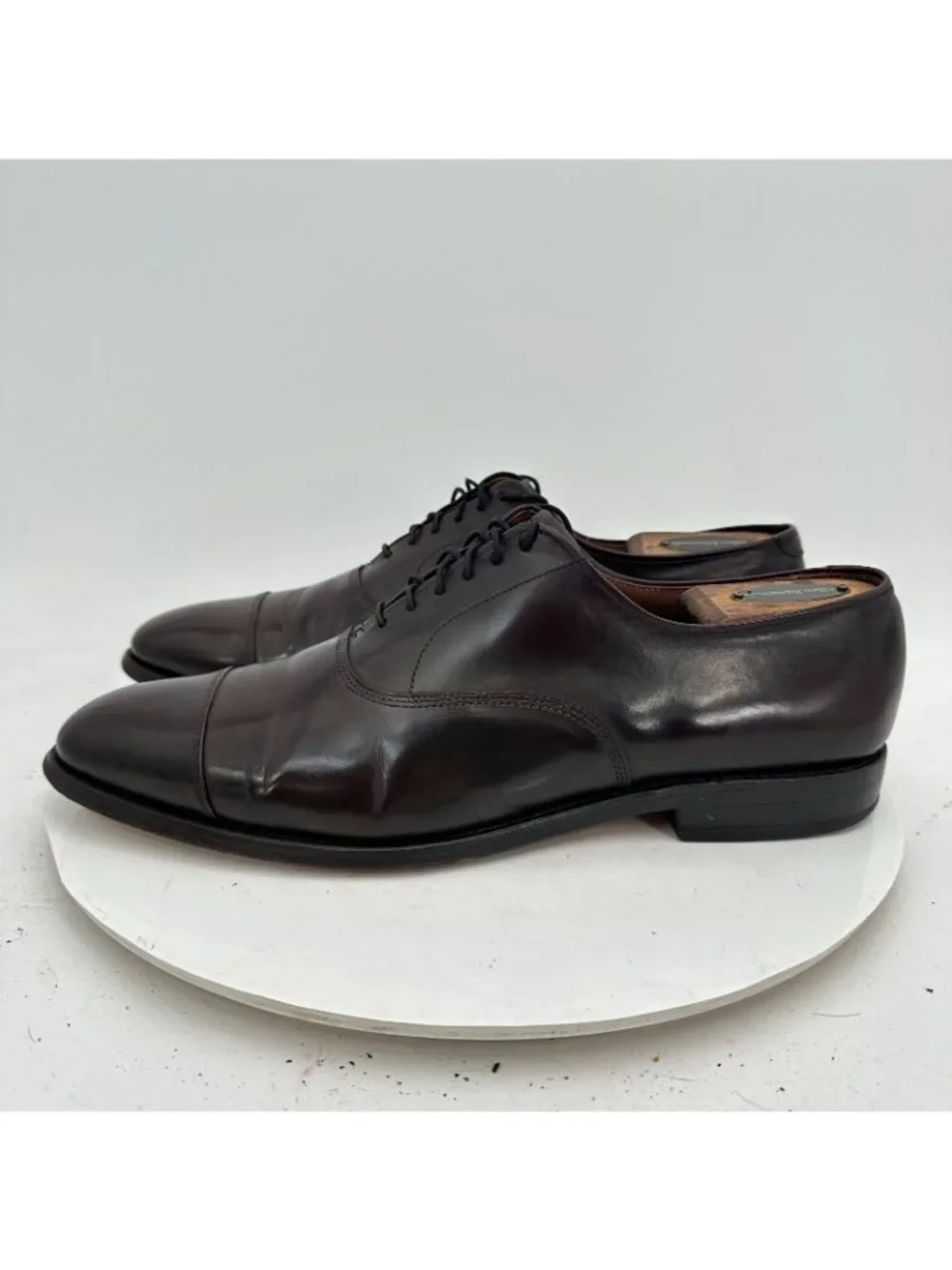 Allen Edmonds Park Avenue Men Size 10B Brown Leather Cap Toe Oxford Dress Shoes